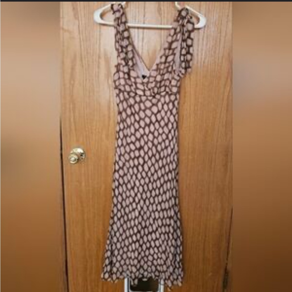 BCBGMaxAzria Strapless Brown and Pink Dress